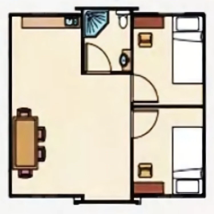 20ft Double Wing Container Houses With Two Bathrooms suppliers