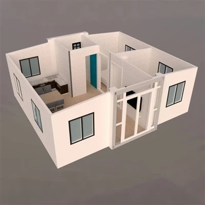 Case container a doppia ala da 20 piedi con due bagni